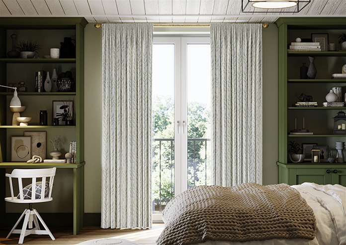 Boughton Faux Silk, Blue - Made to Measure Curtains - Image 3